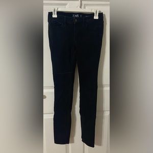 Black low rise super skinny hollister jeans, 32 length